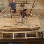 The middle of the 3 Swell slider windchests is sent up  /Dobson Pipe Organ Builders