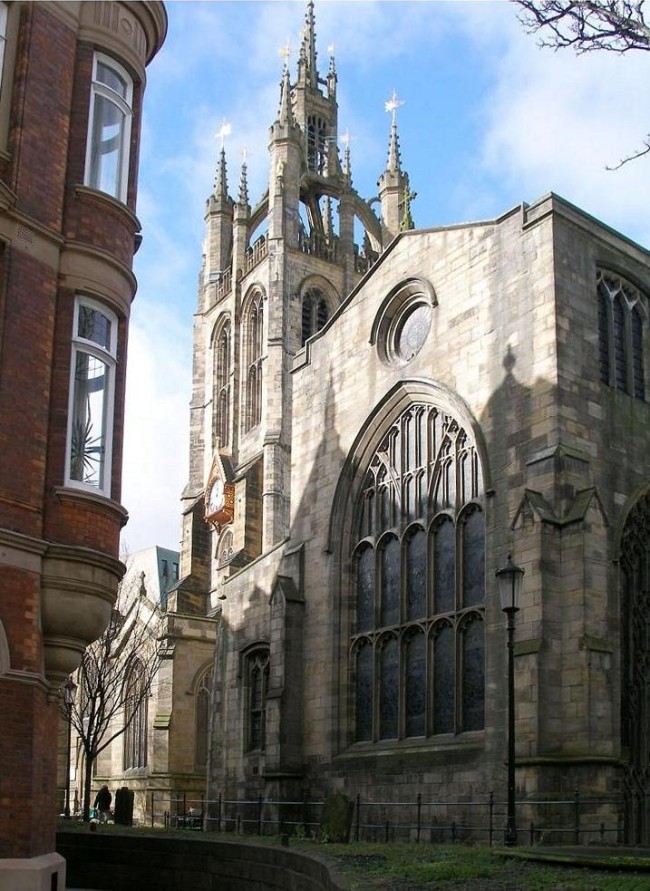 The tower of St Nicholas Cathedral is a well-known Newcastle landmark