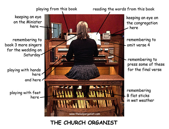 The multi-tasking organist